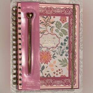 Journal Notebook with Heart Pen Be Your Own Kind of Beautiful, Spiral Bound NWT